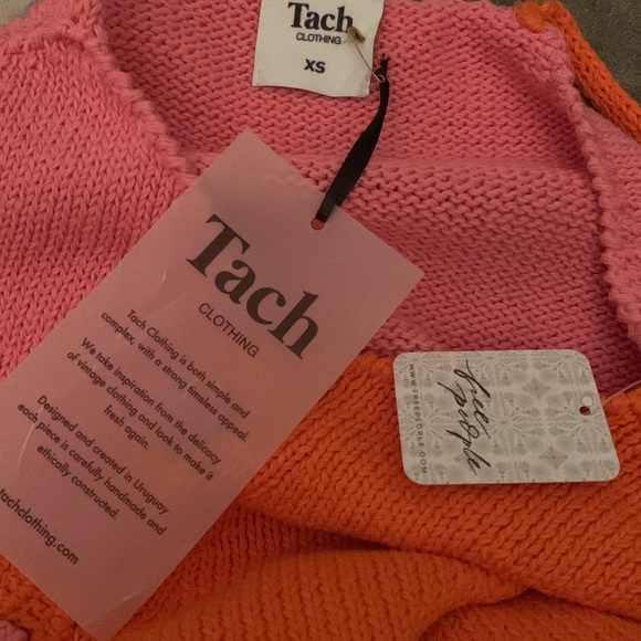 HOST PIC TACH CLOTHING HANDMADE IN ITALY COTTON CROCHET COLORBLOCK MINI DRESS XS - Picture 10 of 10